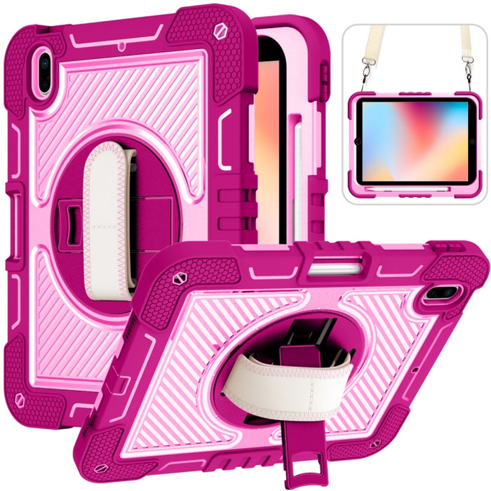 Rotación de 360 grados Color de contraste Funda de silicona a prueba de golpes + PC Tablet