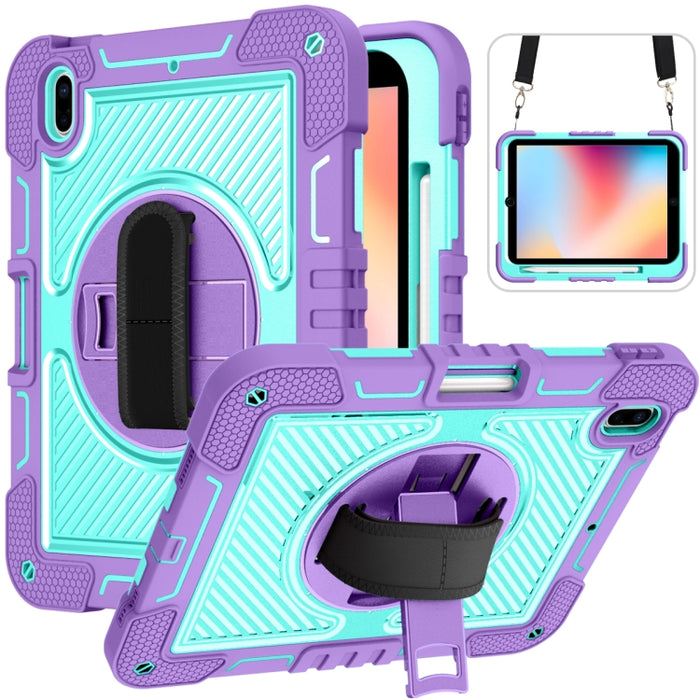 Rotación de 360 grados Color de contraste Funda de silicona a prueba de golpes + PC Tablet