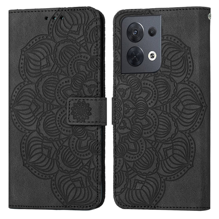 Estuche para teléfono de cuero con tapa en relieve de mandala, For Samsung Galaxy A14 5G, For Samsung Galaxy A23e, For OPPO A17, For OPPO A57 2022, For OPPO Reno8, For OPPO Reno8 Pro, For Samsung Galaxy S23 5G, For Samsung Galaxy S23+ 5G               ...