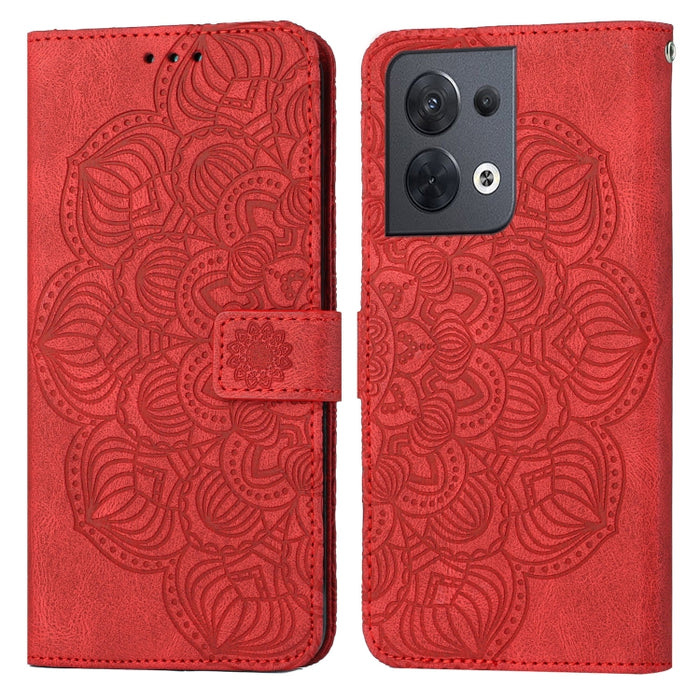 Estuche para teléfono de cuero con tapa en relieve de mandala, For Samsung Galaxy A14 5G, For Samsung Galaxy A23e, For OPPO A17, For OPPO A57 2022, For OPPO Reno8, For OPPO Reno8 Pro, For Samsung Galaxy S23 5G, For Samsung Galaxy S23+ 5G               ...