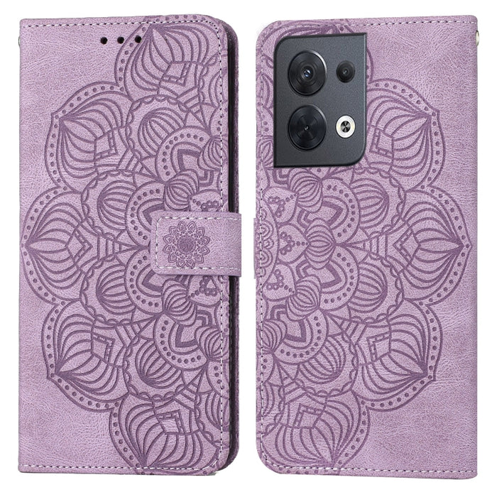 Estuche para teléfono de cuero con tapa en relieve de mandala, For Samsung Galaxy A14 5G, For Samsung Galaxy A23e, For OPPO A17, For OPPO A57 2022, For OPPO Reno8, For OPPO Reno8 Pro, For Samsung Galaxy S23 5G, For Samsung Galaxy S23+ 5G               ...
