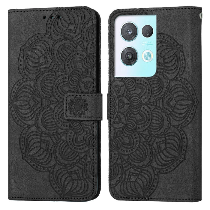 Estuche para teléfono de cuero con tapa en relieve de mandala, For Samsung Galaxy A14 5G, For Samsung Galaxy A23e, For OPPO A17, For OPPO A57 2022, For OPPO Reno8, For OPPO Reno8 Pro, For Samsung Galaxy S23 5G, For Samsung Galaxy S23+ 5G               ...