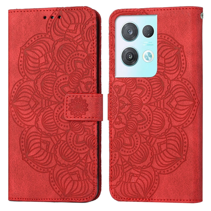Estuche para teléfono de cuero con tapa en relieve de mandala, For Samsung Galaxy A14 5G, For Samsung Galaxy A23e, For OPPO A17, For OPPO A57 2022, For OPPO Reno8, For OPPO Reno8 Pro, For Samsung Galaxy S23 5G, For Samsung Galaxy S23+ 5G               ...