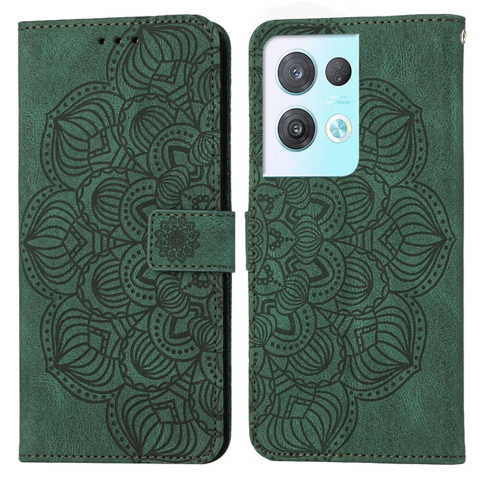 Estuche para teléfono de cuero con tapa en relieve de mandala, For Samsung Galaxy A14 5G, For Samsung Galaxy A23e, For OPPO A17, For OPPO A57 2022, For OPPO Reno8, For OPPO Reno8 Pro, For Samsung Galaxy S23 5G, For Samsung Galaxy S23+ 5G               ...