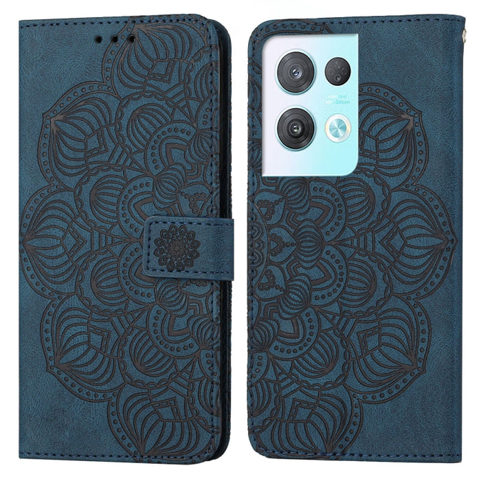 Estuche para teléfono de cuero con tapa en relieve de mandala, For Samsung Galaxy A14 5G, For Samsung Galaxy A23e, For OPPO A17, For OPPO A57 2022, For OPPO Reno8, For OPPO Reno8 Pro, For Samsung Galaxy S23 5G, For Samsung Galaxy S23+ 5G               ...