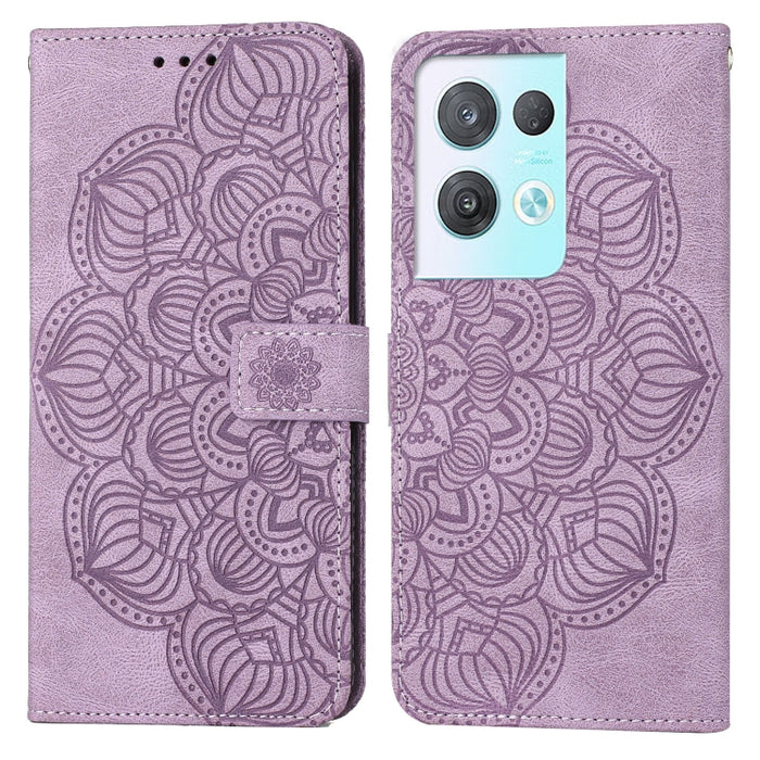 Estuche para teléfono de cuero con tapa en relieve de mandala, For Samsung Galaxy A14 5G, For Samsung Galaxy A23e, For OPPO A17, For OPPO A57 2022, For OPPO Reno8, For OPPO Reno8 Pro, For Samsung Galaxy S23 5G, For Samsung Galaxy S23+ 5G               ...