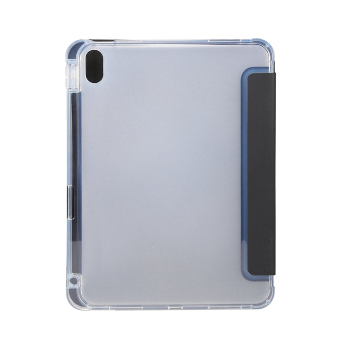 Estuche para tableta de cuero con textura de piel prensada eléctrica de 3 pliegues