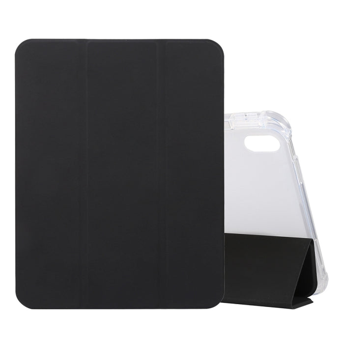 Estuche para tableta de cuero con textura de piel prensada eléctrica de 3 pliegues