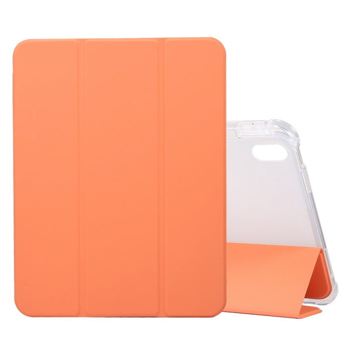 Estuche para tableta de cuero con textura de piel prensada eléctrica de 3 pliegues