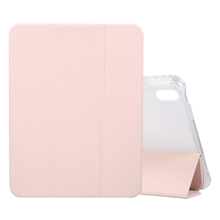 Estuche para tableta de cuero con textura de piel prensada eléctrica de 3 pliegues
