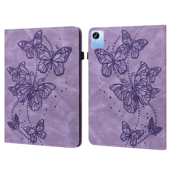 Estuche para tableta de cuero con patrón de mariposa en relieve, For OPPO Pad Air 2022, For Realme Pad X, For Xiaomi Redmi Pad 10.61, For Nokia T20 10.4 2021, For Lenovo Tab M10 3rd Gen