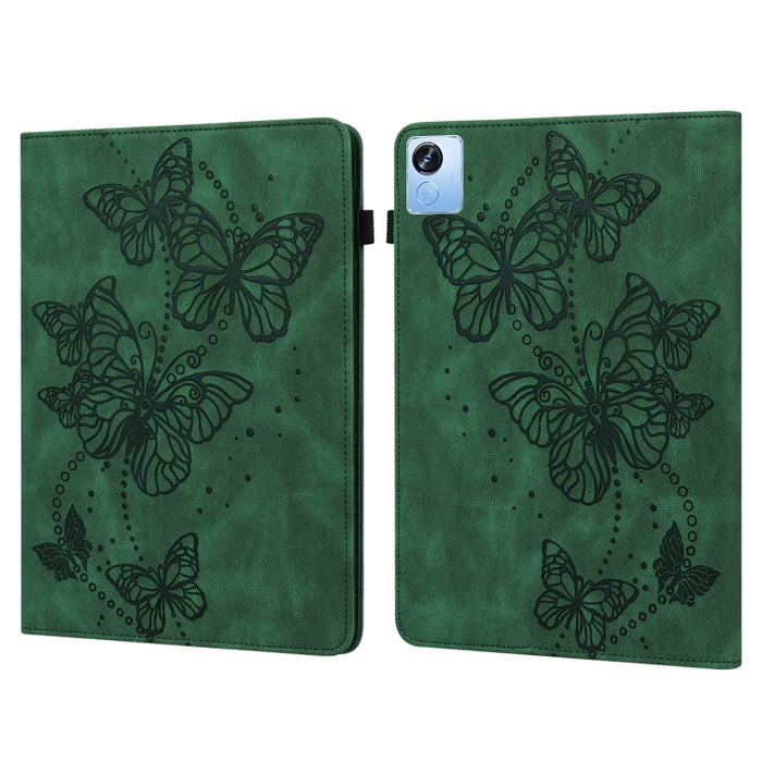 Estuche para tableta de cuero con patrón de mariposa en relieve, For OPPO Pad Air 2022, For Realme Pad X, For Xiaomi Redmi Pad 10.61, For Nokia T20 10.4 2021, For Lenovo Tab M10 3rd Gen