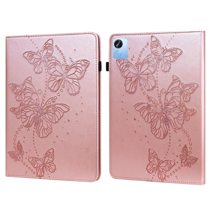 Estuche para tableta de cuero con patrón de mariposa en relieve, For OPPO Pad Air 2022, For Realme Pad X, For Xiaomi Redmi Pad 10.61, For Nokia T20 10.4 2021, For Lenovo Tab M10 3rd Gen