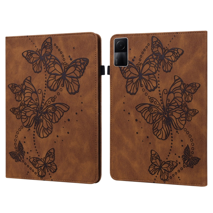 Estuche para tableta de cuero con patrón de mariposa en relieve, For OPPO Pad Air 2022, For Realme Pad X, For Xiaomi Redmi Pad 10.61, For Nokia T20 10.4 2021, For Lenovo Tab M10 3rd Gen