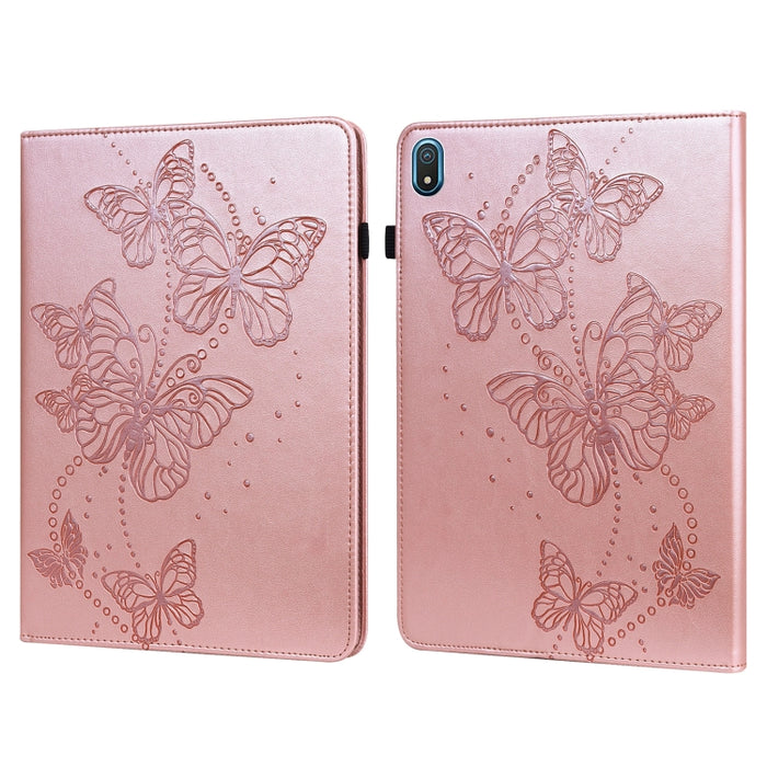 Estuche para tableta de cuero con patrón de mariposa en relieve, For OPPO Pad Air 2022, For Realme Pad X, For Xiaomi Redmi Pad 10.61, For Nokia T20 10.4 2021, For Lenovo Tab M10 3rd Gen