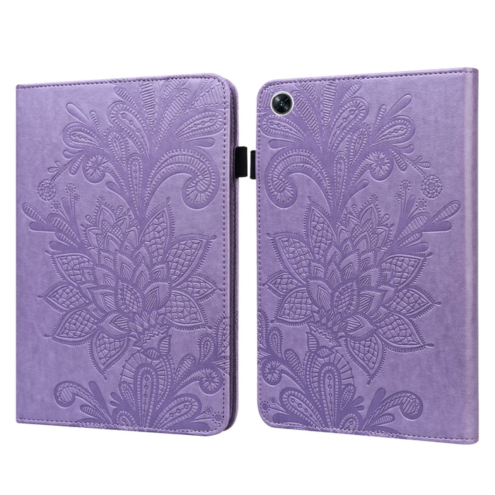 Estuche para tableta de cuero con estampado de flores de encaje, For Lenovo Tab M10 3rd Gen, For OPPO Pad Air 2022, For Realme Pad X, For Xiaomi Redmi Pad 10.61, For Nokia T20 10.4 2021