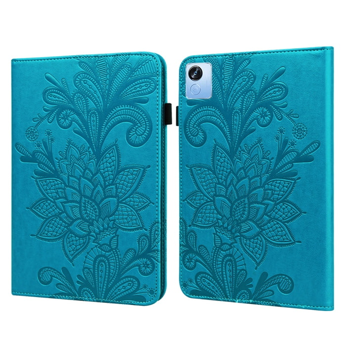 Estuche para tableta de cuero con estampado de flores de encaje, For Lenovo Tab M10 3rd Gen, For OPPO Pad Air 2022, For Realme Pad X, For Xiaomi Redmi Pad 10.61, For Nokia T20 10.4 2021