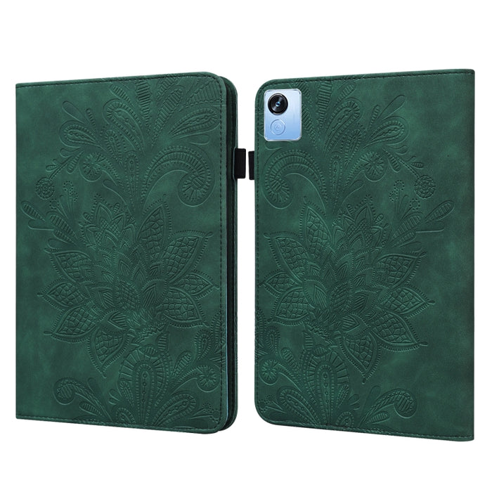 Estuche para tableta de cuero con estampado de flores de encaje, For Lenovo Tab M10 3rd Gen, For OPPO Pad Air 2022, For Realme Pad X, For Xiaomi Redmi Pad 10.61, For Nokia T20 10.4 2021