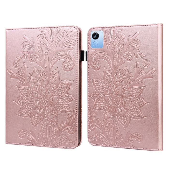 Estuche para tableta de cuero con estampado de flores de encaje, For Lenovo Tab M10 3rd Gen, For OPPO Pad Air 2022, For Realme Pad X, For Xiaomi Redmi Pad 10.61, For Nokia T20 10.4 2021