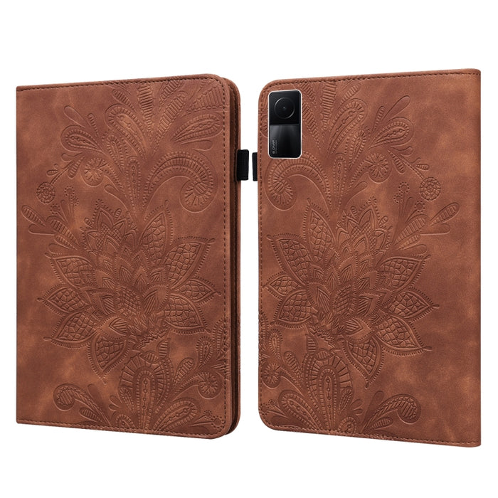 Estuche para tableta de cuero con estampado de flores de encaje, For Lenovo Tab M10 3rd Gen, For OPPO Pad Air 2022, For Realme Pad X, For Xiaomi Redmi Pad 10.61, For Nokia T20 10.4 2021