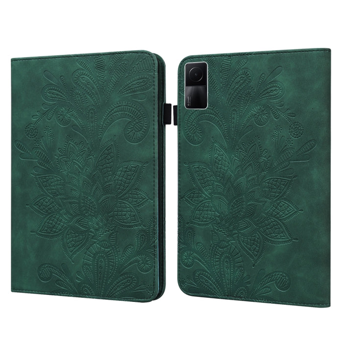 Estuche para tableta de cuero con estampado de flores de encaje, For Lenovo Tab M10 3rd Gen, For OPPO Pad Air 2022, For Realme Pad X, For Xiaomi Redmi Pad 10.61, For Nokia T20 10.4 2021