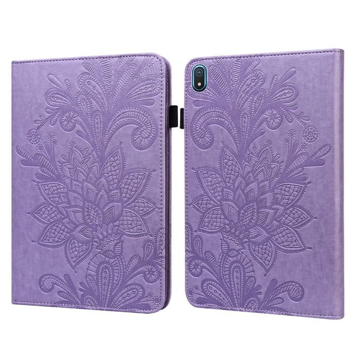 Estuche para tableta de cuero con estampado de flores de encaje, For Lenovo Tab M10 3rd Gen, For OPPO Pad Air 2022, For Realme Pad X, For Xiaomi Redmi Pad 10.61, For Nokia T20 10.4 2021