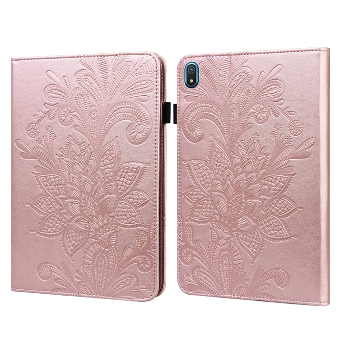 Estuche para tableta de cuero con estampado de flores de encaje, For Lenovo Tab M10 3rd Gen, For OPPO Pad Air 2022, For Realme Pad X, For Xiaomi Redmi Pad 10.61, For Nokia T20 10.4 2021