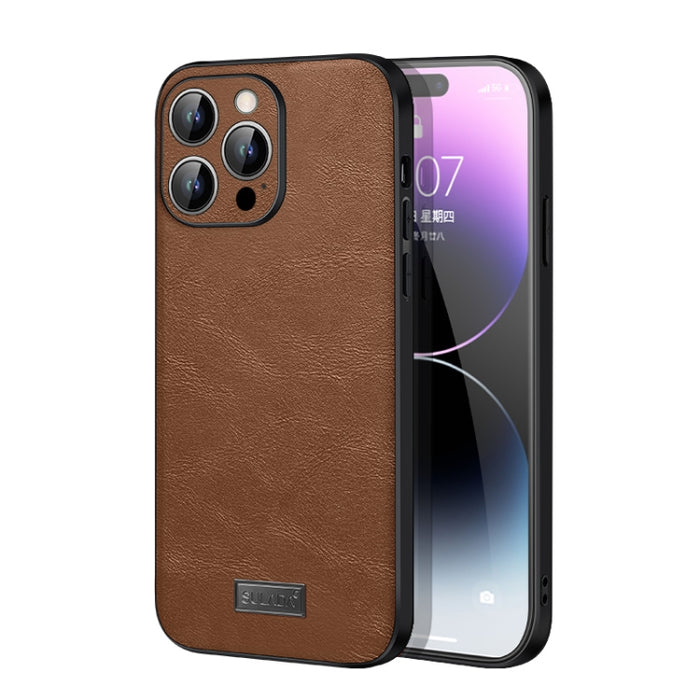 SULADA TPU a prueba de golpes + Funda de cuero hecha a mano para teléfono, For iPhone 14, For iPhone 14 Plus, For iPhone 14 Pro, For iPhone 14 Pro Max