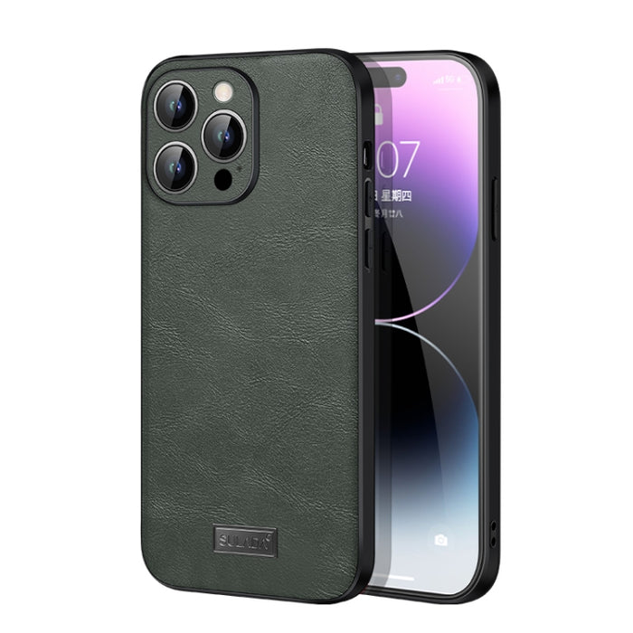 SULADA TPU a prueba de golpes + Funda de cuero hecha a mano para teléfono, For iPhone 14, For iPhone 14 Plus, For iPhone 14 Pro, For iPhone 14 Pro Max
