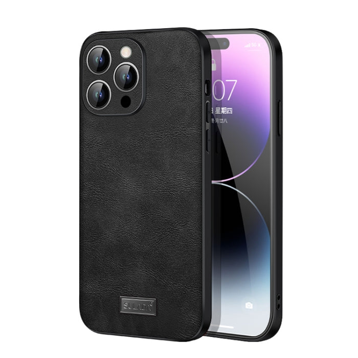 SULADA TPU a prueba de golpes + Funda de cuero hecha a mano para teléfono, For iPhone 14, For iPhone 14 Plus, For iPhone 14 Pro, For iPhone 14 Pro Max