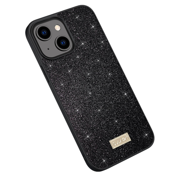 SULADA PC + TPU Funda de cuero con purpurina para teléfono