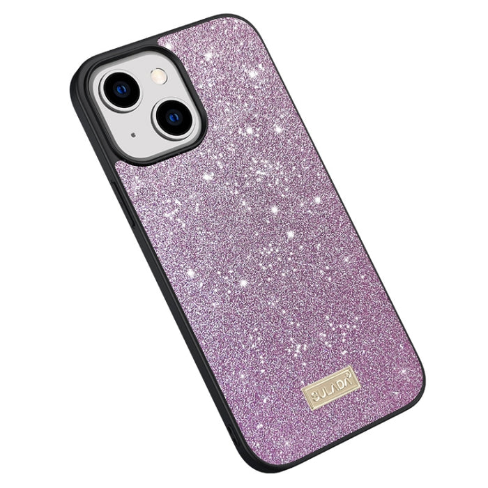 SULADA PC + TPU Funda de cuero con purpurina para teléfono