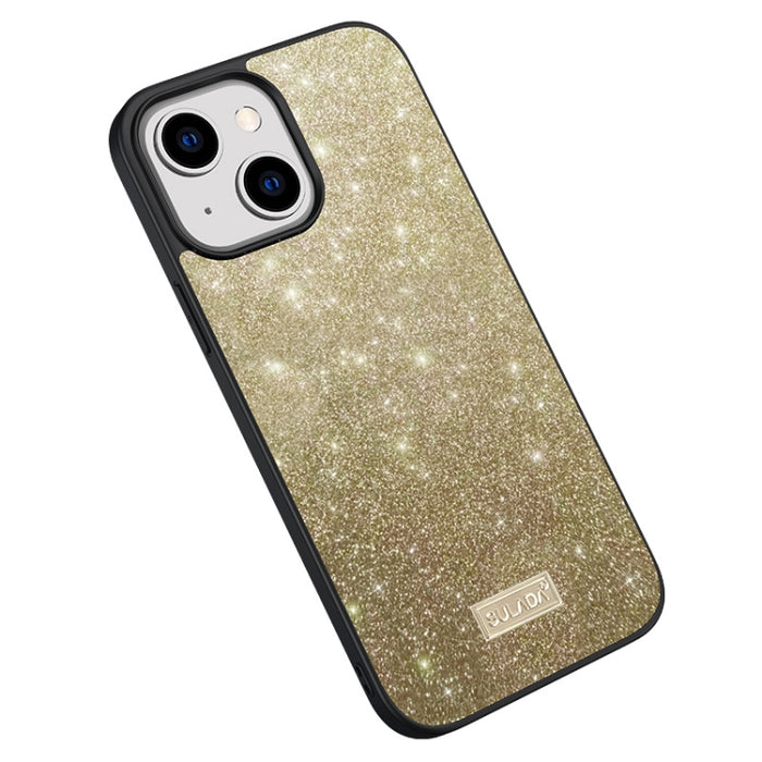 SULADA PC + TPU Funda de cuero con purpurina para teléfono