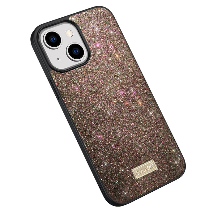 SULADA PC + TPU Funda de cuero con purpurina para teléfono