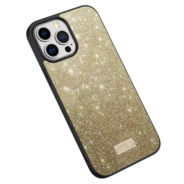 SULADA PC + TPU Funda de cuero con purpurina para teléfono