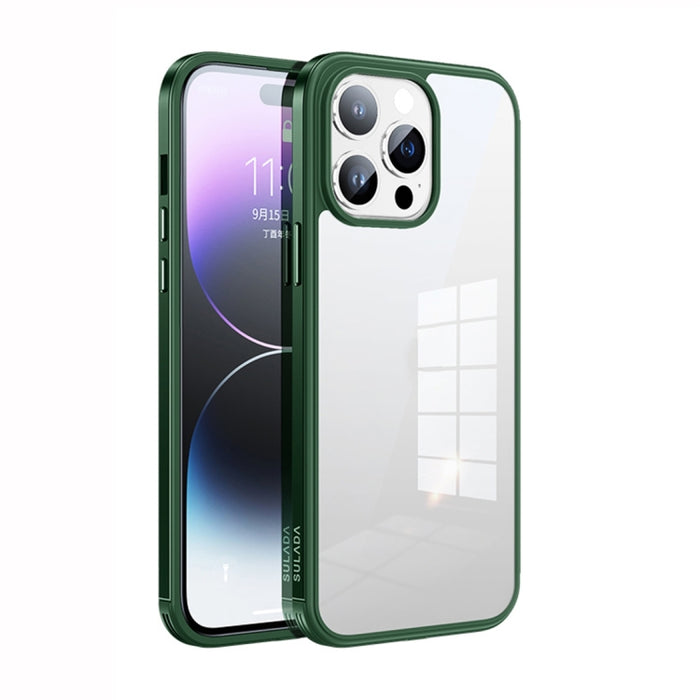 Marco de metal SULADA + Nano Glass + TPU Phone Case