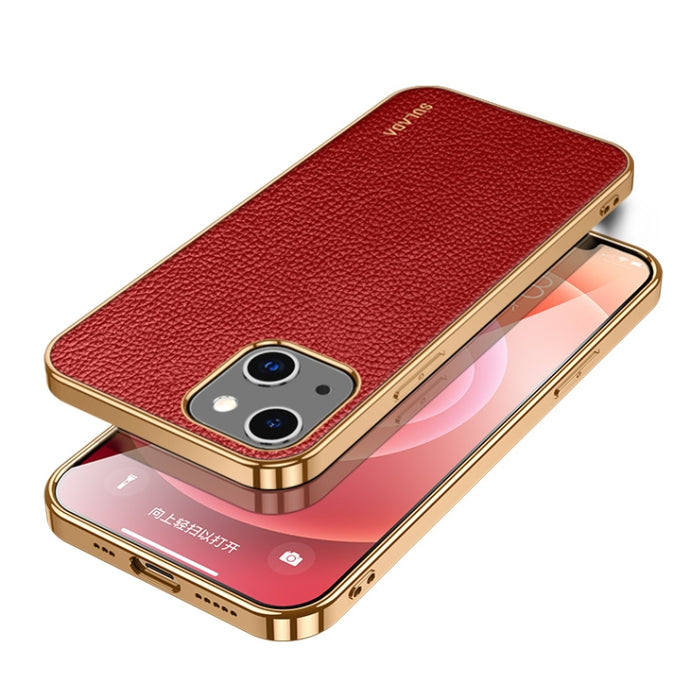 SULADA TPU a prueba de golpes + Funda de cuero hecha a mano para teléfono