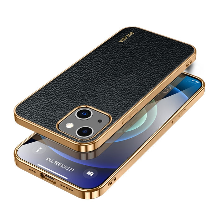 SULADA TPU a prueba de golpes + Funda de cuero hecha a mano para teléfono