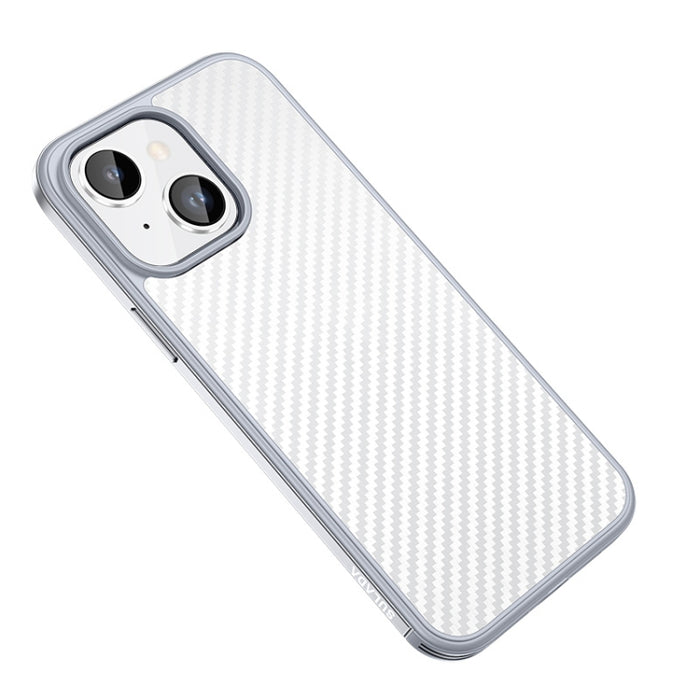 SULADA Fibra de carbono texturizada a prueba de golpes Metal + TPU Frame Case