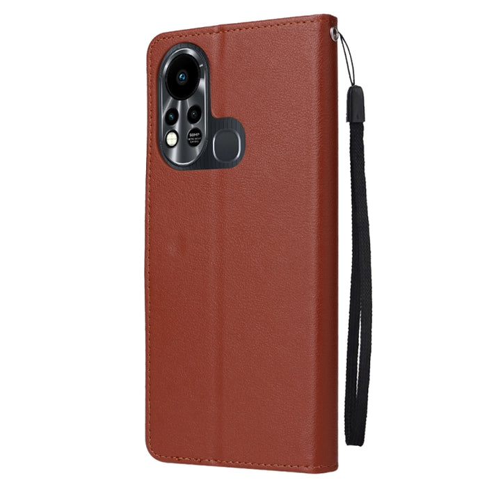 Estuche multifuncional de cuero con tapa horizontal y tres ranuras para tarjetas, For Infinix Note 11s, For Infinix Note 11 Pro, For Infinix Note 10 Pro, For Infinix Hot 11s, For Infinix Hot 10, For Infinix Hot 10s, For Infinix Hot 10i                 ...