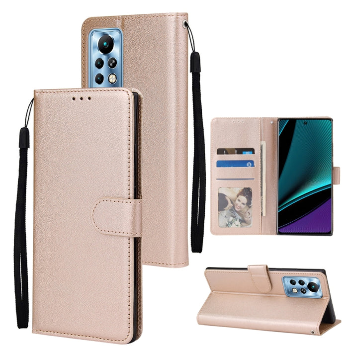 Estuche multifuncional de cuero con tapa horizontal y tres ranuras para tarjetas, For Infinix Note 11s, For Infinix Note 11 Pro, For Infinix Note 10 Pro, For Infinix Hot 11s, For Infinix Hot 10, For Infinix Hot 10s, For Infinix Hot 10i                 ...