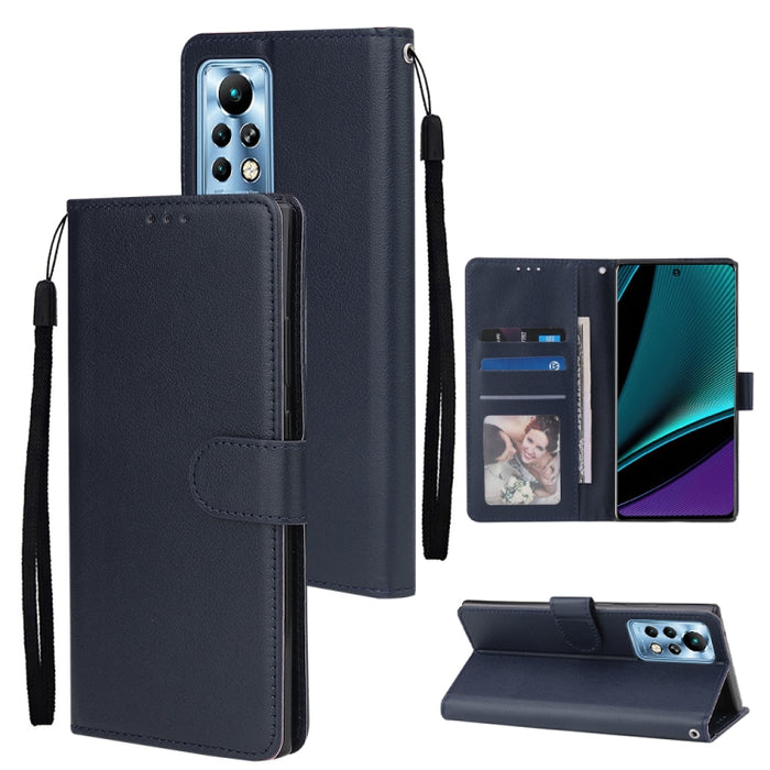 Estuche multifuncional de cuero con tapa horizontal y tres ranuras para tarjetas, For Infinix Note 11s, For Infinix Note 11 Pro, For Infinix Note 10 Pro, For Infinix Hot 11s, For Infinix Hot 10, For Infinix Hot 10s, For Infinix Hot 10i                 ...
