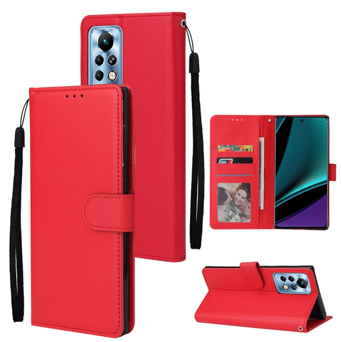 Estuche multifuncional de cuero con tapa horizontal y tres ranuras para tarjetas, For Infinix Note 11s, For Infinix Note 11 Pro, For Infinix Note 10 Pro, For Infinix Hot 11s, For Infinix Hot 10, For Infinix Hot 10s, For Infinix Hot 10i                 ...