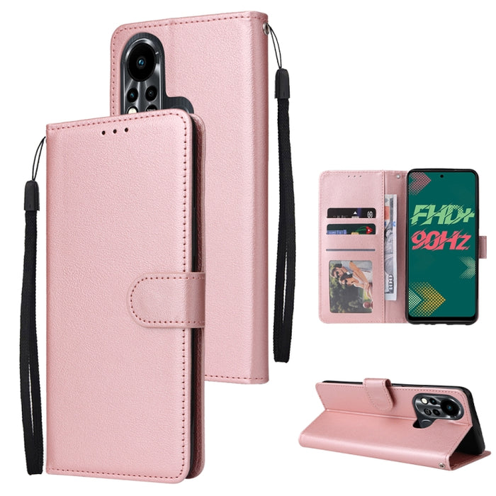 Estuche multifuncional de cuero con tapa horizontal y tres ranuras para tarjetas, For Infinix Note 11s, For Infinix Note 11 Pro, For Infinix Note 10 Pro, For Infinix Hot 11s, For Infinix Hot 10, For Infinix Hot 10s, For Infinix Hot 10i                 ...