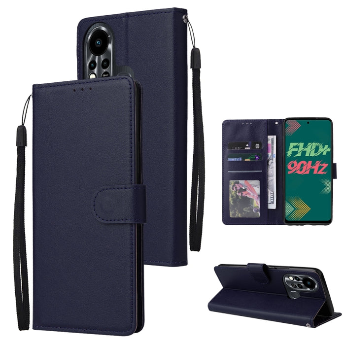 Estuche multifuncional de cuero con tapa horizontal y tres ranuras para tarjetas, For Infinix Note 11s, For Infinix Note 11 Pro, For Infinix Note 10 Pro, For Infinix Hot 11s, For Infinix Hot 10, For Infinix Hot 10s, For Infinix Hot 10i                 ...