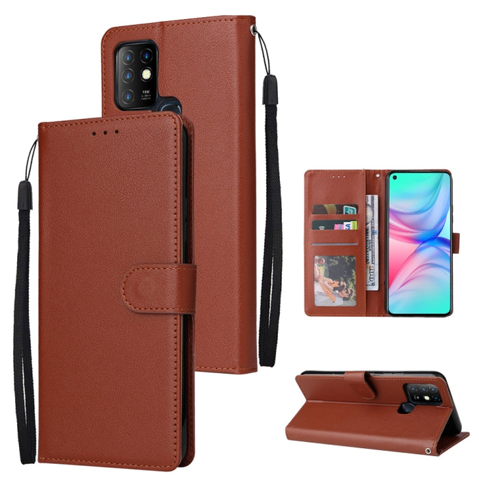 Estuche multifuncional de cuero con tapa horizontal y tres ranuras para tarjetas, For Infinix Note 11s, For Infinix Note 11 Pro, For Infinix Note 10 Pro, For Infinix Hot 11s, For Infinix Hot 10, For Infinix Hot 10s, For Infinix Hot 10i                 ...