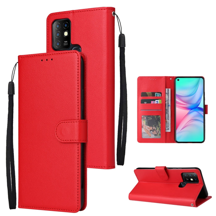 Estuche multifuncional de cuero con tapa horizontal y tres ranuras para tarjetas, For Infinix Note 11s, For Infinix Note 11 Pro, For Infinix Note 10 Pro, For Infinix Hot 11s, For Infinix Hot 10, For Infinix Hot 10s, For Infinix Hot 10i                 ...