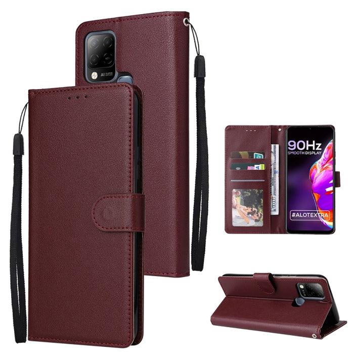 Estuche multifuncional de cuero con tapa horizontal y tres ranuras para tarjetas, For Infinix Note 11s, For Infinix Note 11 Pro, For Infinix Note 10 Pro, For Infinix Hot 11s, For Infinix Hot 10, For Infinix Hot 10s, For Infinix Hot 10i                 ...