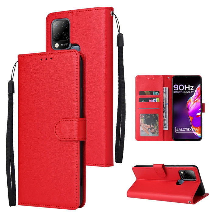 Estuche multifuncional de cuero con tapa horizontal y tres ranuras para tarjetas, For Infinix Note 11s, For Infinix Note 11 Pro, For Infinix Note 10 Pro, For Infinix Hot 11s, For Infinix Hot 10, For Infinix Hot 10s, For Infinix Hot 10i                 ...