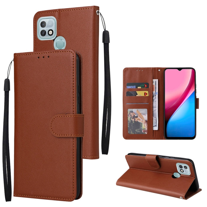 Estuche multifuncional de cuero con tapa horizontal y tres ranuras para tarjetas, For Infinix Note 11s, For Infinix Note 11 Pro, For Infinix Note 10 Pro, For Infinix Hot 11s, For Infinix Hot 10, For Infinix Hot 10s, For Infinix Hot 10i                 ...